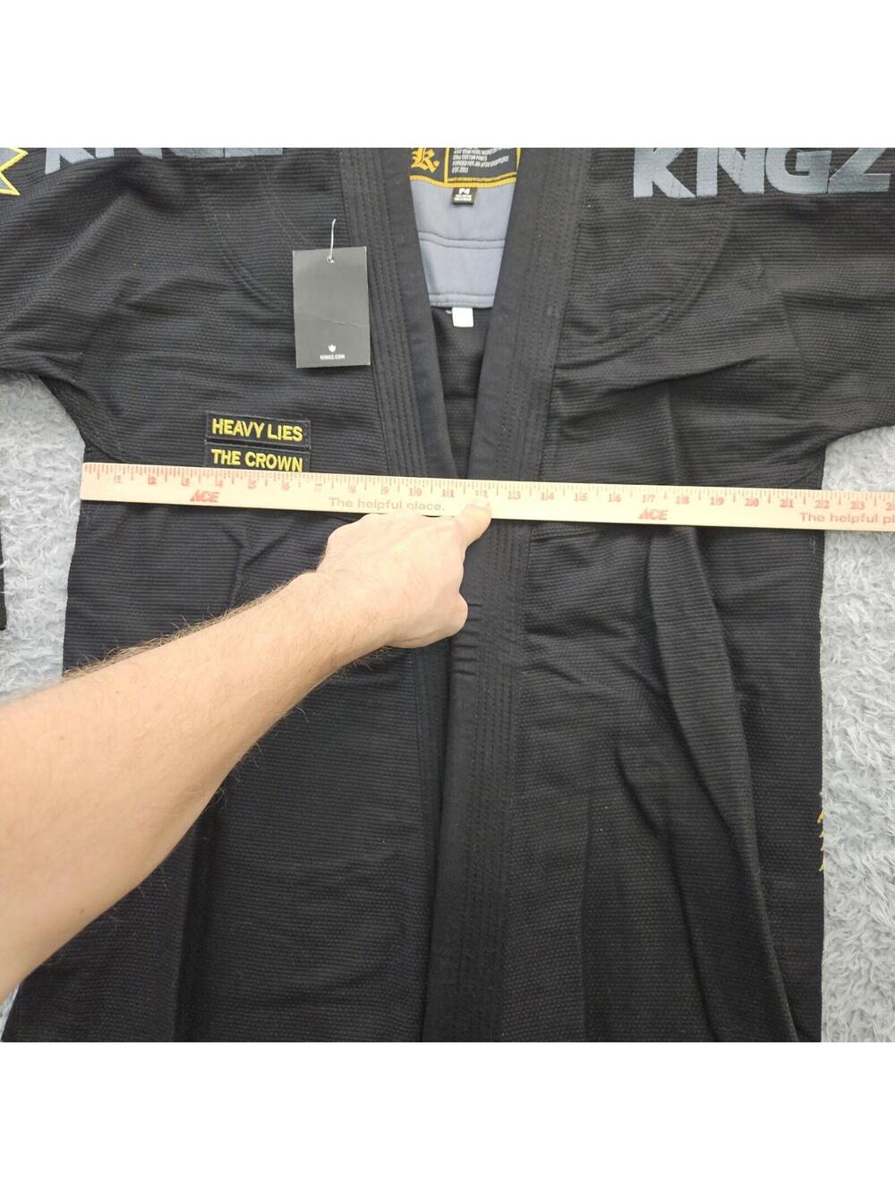 Kingz GI Top Jiu Juitsu Grapple Black F4 *Top Only* New W Tags no Belt - Picture 7 of 14